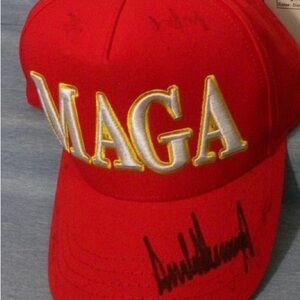 Red Cap with MAGA Embroidery